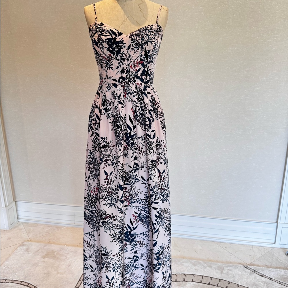 Parker Black and White Floral Maxi Dress